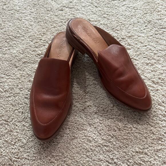 Madewell The Frances Loafer Mule Brown Leather Women's Size 6 Slip On Clogs - Picture 1 of 11